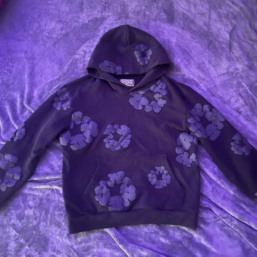 black Floral Hoodie Sweatshirt